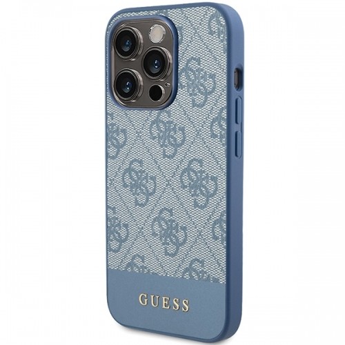 Guess GUHCP15XG4GLBL iPhone 15 Pro Max 6.7" niebieski|blue hardcase 4G Stripe Collection image 2