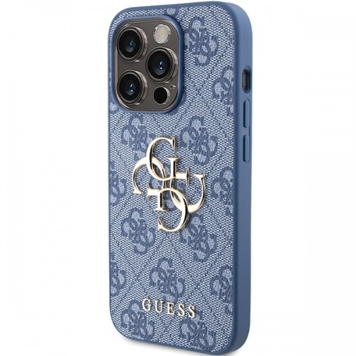 Guess GUHCP15X4GMGBL iPhone 15 Pro Max 6.7" niebieski|blue hardcase 4G Big Metal Logo image 2