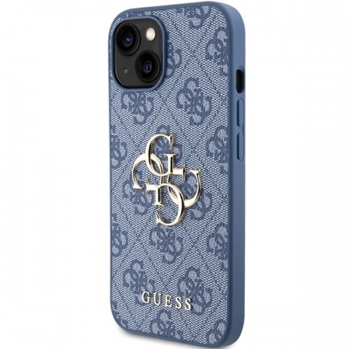 Guess GUHCP15S4GMGBL iPhone 15 | 14 | 13 6.1" niebieski|blue hardcase 4G Big Metal Logo image 2