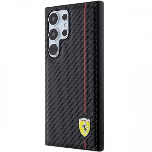 Ferrari FEHCS24LN3DUR S24 Ultra S928 czarny|black hardcase Carbon Printed Line image 2