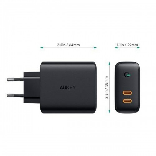 Wall Charger Aukey PA-D2 Black 36 W image 2