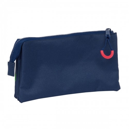 Triple Carry-all Benetton Italy Navy Blue 22 x 12 x 3 cm image 2