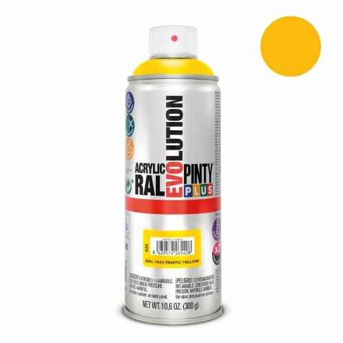 Spray paint Pintyplus Evolution RAL 1023 300 ml Traffic Yellow image 2