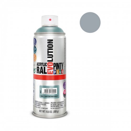 Spray paint Pintyplus Evolution RAL 7001 400 ml Silver Grey image 2