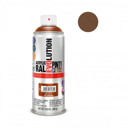 Spray paint Pintyplus Evolution RAL 8011 400 ml Nut Brown image 2
