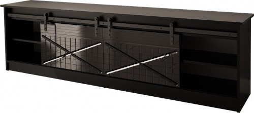 Cama Meble RTV GRANERO 200x56.7x35 black/black gloss cabinet image 2