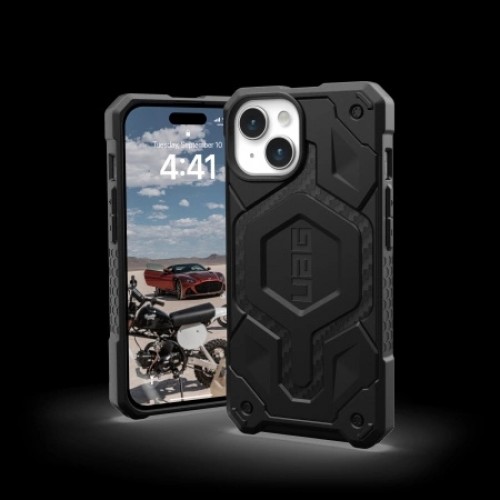 UAG Monarch Pro - protective case for iPhone 15 compatible with MagSafe (carbon fiber) image 2
