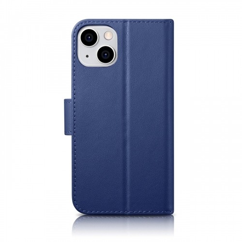 iCarer Wallet Case 2in1 Case iPhone 14 Anti-RFID Leather Flip Case Blue (WMI14220725-BU) image 2
