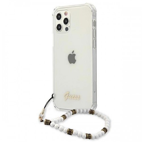 Guess GUHCP12LKPSWH iPhone 12 Pro Max 6.7&quot; Transparent Hardcase White Pearl image 2