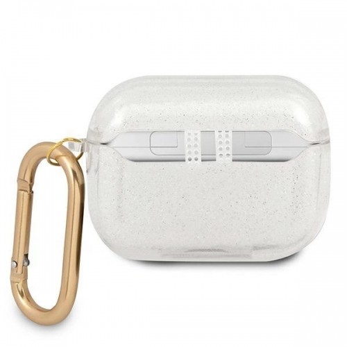 Guess GUAPUCG4GT AirPods Pro cover Transparent Glitter Collection image 2