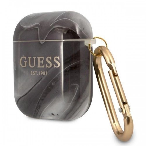 Guess GUA2UNMK AirPods cover black|black Marble Collection image 2