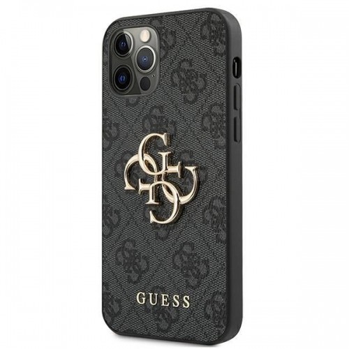 Guess GUHCP12M4GMGGR iPhone 12|12 Pro 6,1" szary|grey hardcase 4G Big Metal Logo image 2