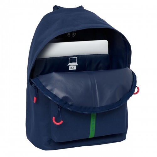 Laptop Backpack Benetton Italy Navy Blue 31 x 41 x 16 cm image 2