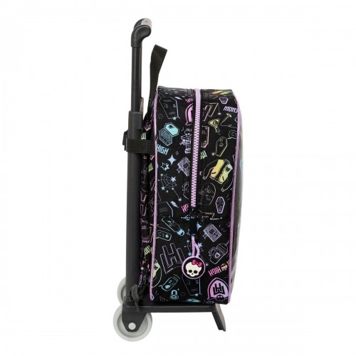 Школьный рюкзак с колесиками Monster High Чёрный 22 x 27 x 10 cm image 2
