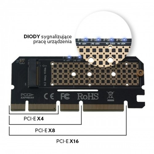 PCI Karte SSD M.2 Savio Adapter  AK-41 image 2