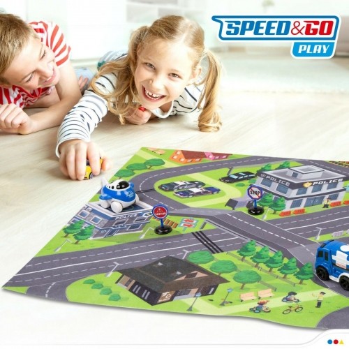 Игровой коврик Speed & Go Аксессуары транспортные средства шоссе Ткань Пластик (6 штук) image 2