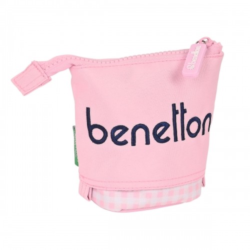 Pencil Holder Case Benetton Vichy Pink (8 x 19 x 6 cm) image 2