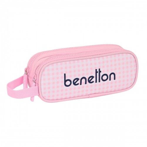 Double Carry-all Benetton Vichy Pink (21 x 8 x 6 cm) image 2