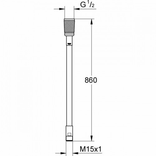 Dušas šļūtene Grohe M15x1/2 46104-000 Metāls 86 cm image 2