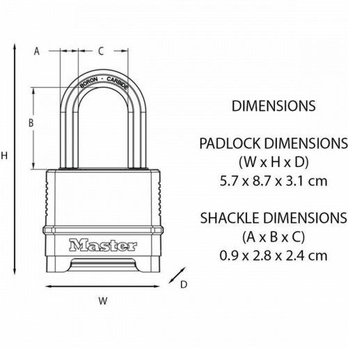 Кодовый замок Master Lock M178EURD Сталь цинк Чёрный image 2