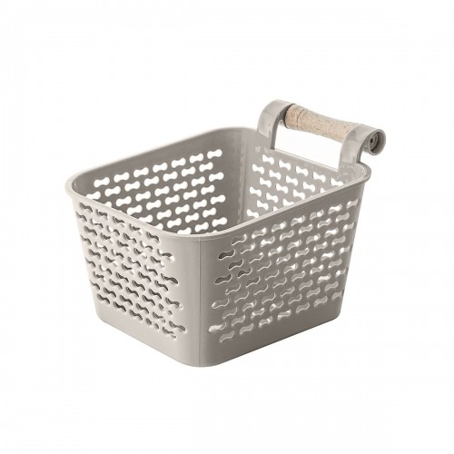 Multi-purpose basket Confortime Plastic With handles Wood 13 x 11 x 8 cm (36 Units) image 2