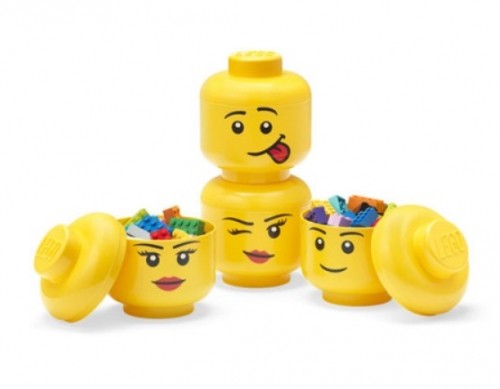 LEGO Storage Head Boy Girl Silly Winky Mini 4 gab. image 2