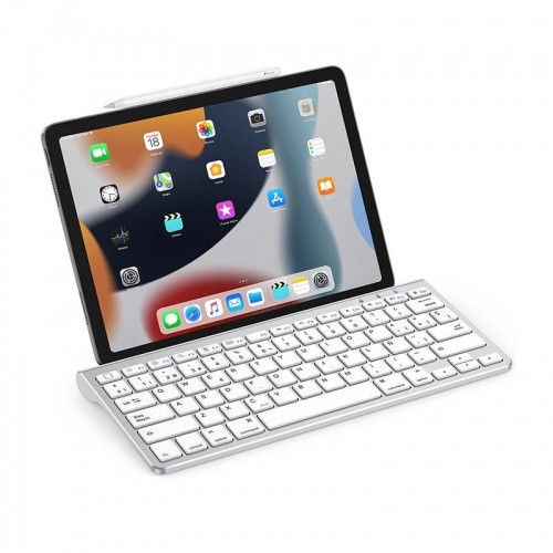 Wireless iPad keyboard Omoton KB088 with tablet holder (silver) image 2