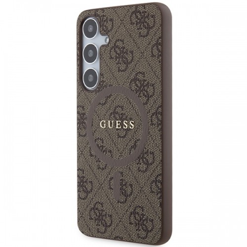 Guess GUHMS24MG4GFRW S24+ S926 brązowy|brown hardcase 4G Collection Leather Metal Logo MagSafe image 2