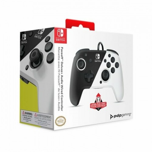 Gaming Control PDP Faceoff Deluxe Audio Black/White Nintendo Switch image 2
