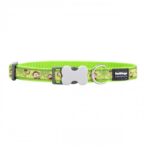 Dog collar Red Dingo STYLE MONKEY LIME GREEN 15 mm x 24-36 cm image 2