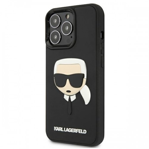 Karl Lagerfeld KLHCP13XKH3DBK iPhone 13 Pro Max 6,7" czarny|black hardcase 3D Rubber Karl`s Head image 2