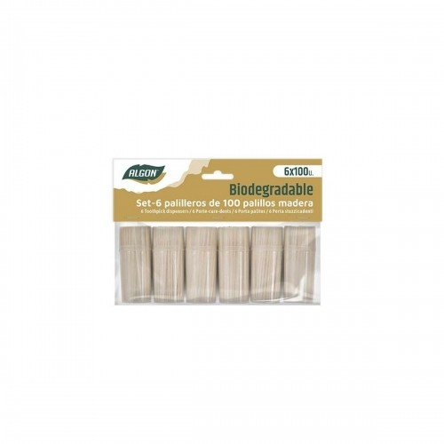 Tooth Picks Algon Wood 600 Pieces (18 Units) image 2