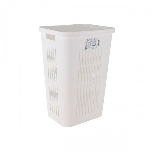 Laundry Basket Tontarelli Bella Double lid 60 L White 40,5 x 33 x 59 cm (5 Units) image 2