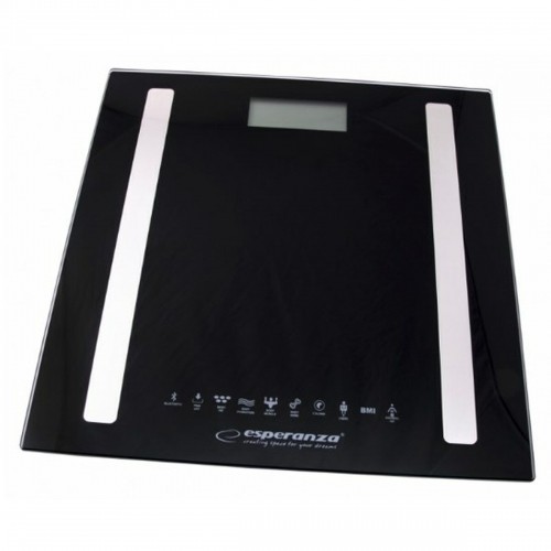 Digital Bathroom Scales Esperanza EBS016K Black Glass Tempered Glass Tempered glass 180 kg (1 Piece) image 2