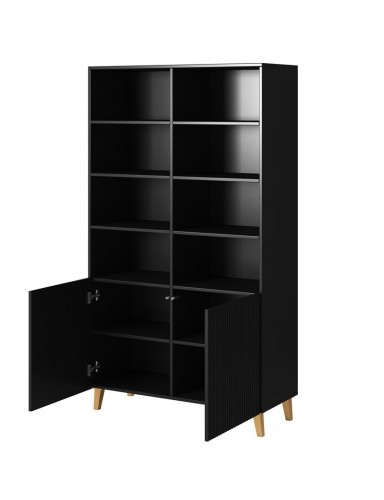 Cama Meble PAFOS bookcase 100x40x176.5 cm matte black image 2