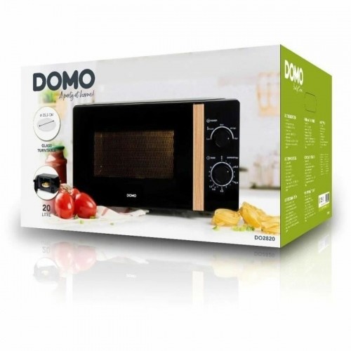 Mikroviļņu Krāsni DOMO Melns 700 W 20 L image 2