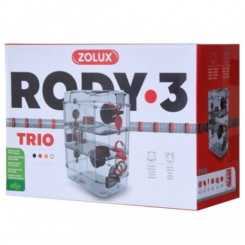 ZOLUX Rody3 Trio - rodent cage - red image 2