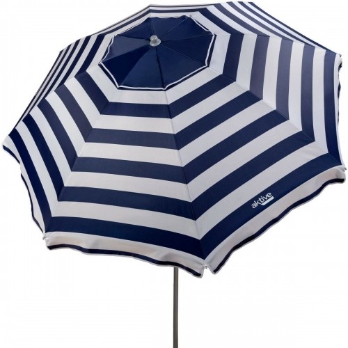 Пляжный зонт Aktive Zils/Balts 220 x 209 x 220 cm Tērauds Audums Oxford (6 gb.) image 2
