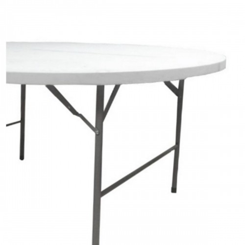 Folding Table White HDPE 122 x 122 x 74 cm image 2