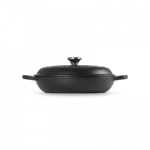 Le Creuset Чугунная неглубокая кастрюля 30 см / 3,5 л матовая черная image 2