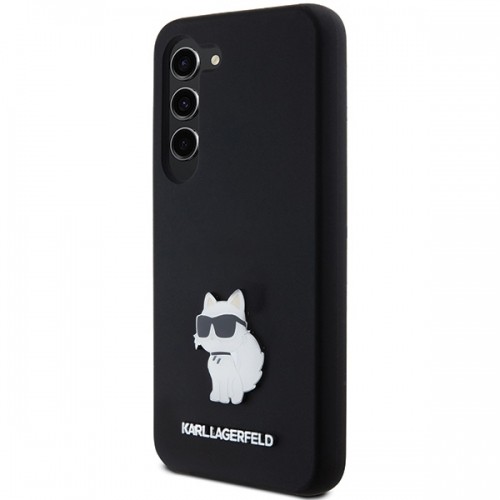 Karl Lagerfeld KLHCS23SSMHCNPK S23 S911 czarny|black hardcase Silicone Choupette Metal Pin image 2