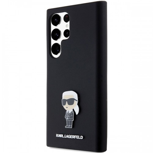 Karl Lagerfeld KLHCS23LSMHKNPK S23 Ultra S918 czarny|black Silicone Ikonik Metal Pin image 2