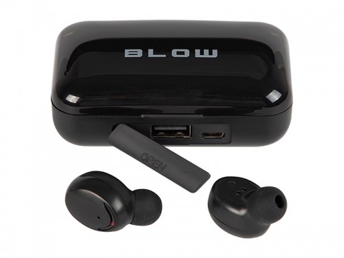 Headphones BLOW Earbuds BTE500 BLACK power bank 2000mAh image 2