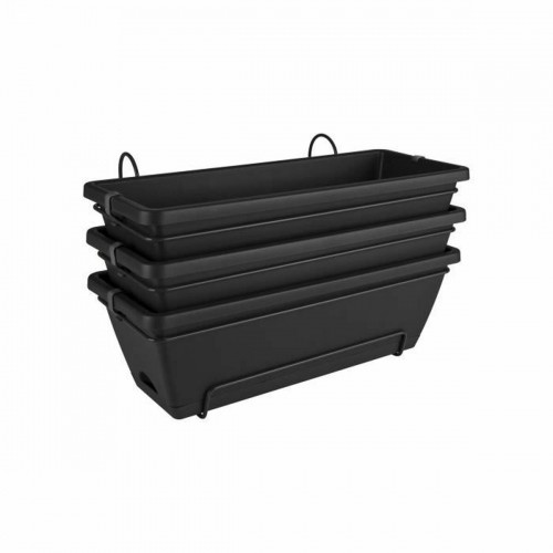 Plant pot Elho 50 cm Anthracite polypropylene Plastic Rectangular image 2