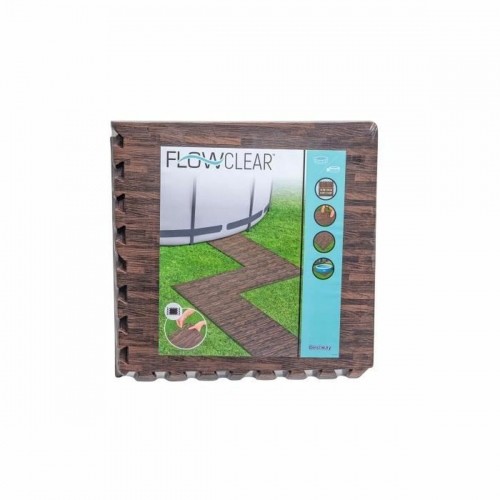 Floor protector for above-ground swimming pools Bestway 50 x 50 cm Wood image 2