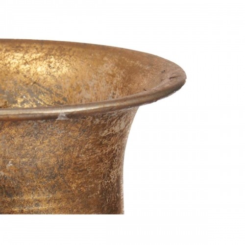 Vase Golden Metal 14 x 46 x 14 cm (4 Units) With relief image 2