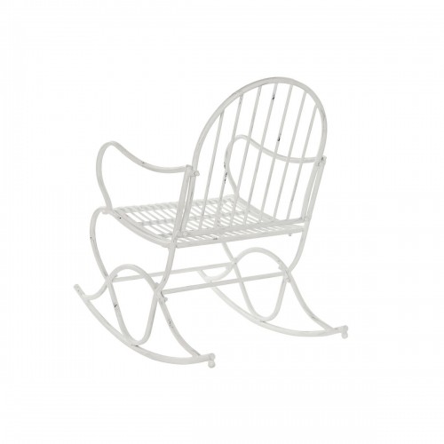 Rocking Chair Home ESPRIT White Metal 60 x 90 x 96,5 cm image 2