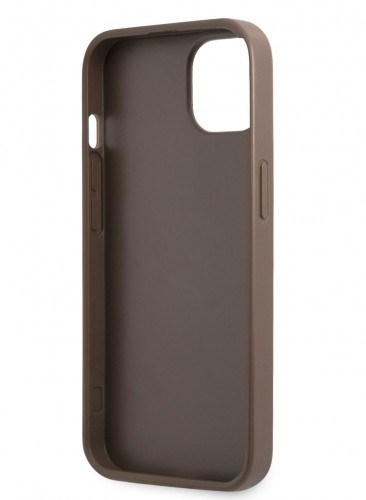 Guess PU 4G Stripe Case for iPhone 13 Brown image 2