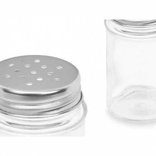 Vivalto Sāls un Piparu Trauciņu Komplekts Caurspīdīgs Stikls 5 x 8,5 x 5 cm (48 gb.) Apaļš image 2