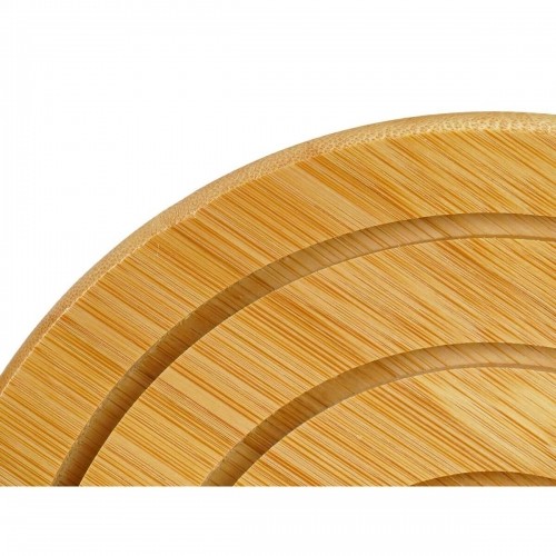 Table Mat Natural Bamboo 19 x 1 x 19 cm (24 Units) Circular image 2